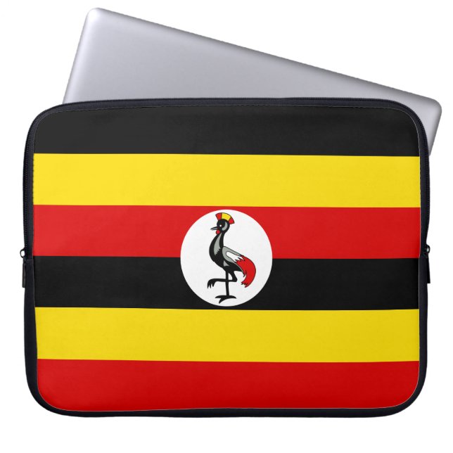 Vlag van Oeganda (Oeganda) Laptop Sleeve (Voorkant)