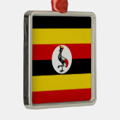 Vlag van Oeganda (Oeganda) Metalen Ornament (Rechts)
