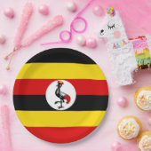 Vlag van Oeganda Papieren Bordje (Feest)