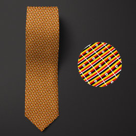 Vlag van Oeganda Pattern Necktie benadrukt de nati Stropdas