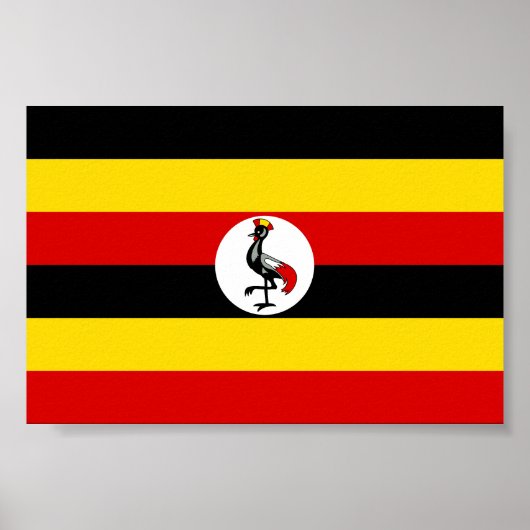 Vlag van Oeganda Poster (Voorkant)