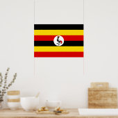 Vlag van Oeganda Poster (Keuken)