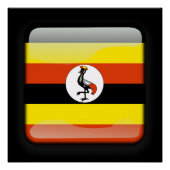 Vlag van Oeganda Poster (Voorkant)