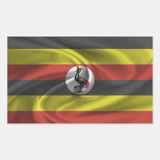 Vlag van Oeganda Rechthoekige Sticker (Voorkant)