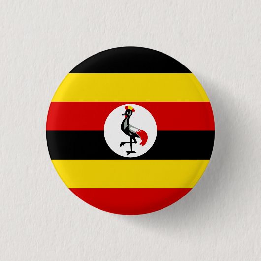 Vlag van Oeganda Ronde Button 3,2 Cm (Voorkant)