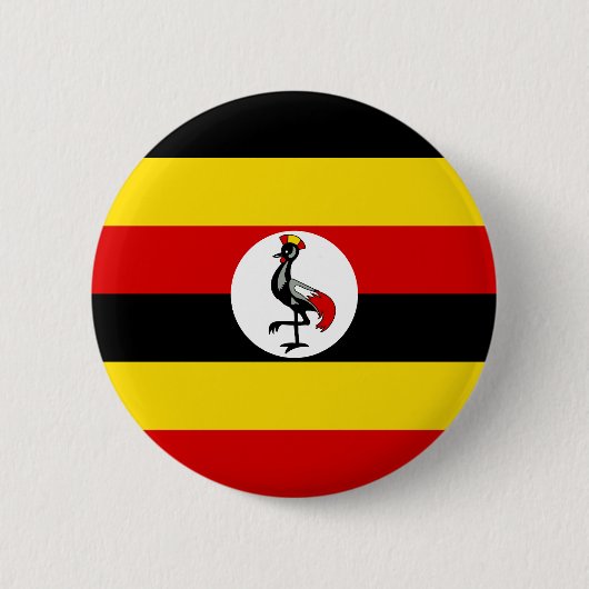 Vlag van Oeganda Ronde Button 5,7 Cm (Voorkant)