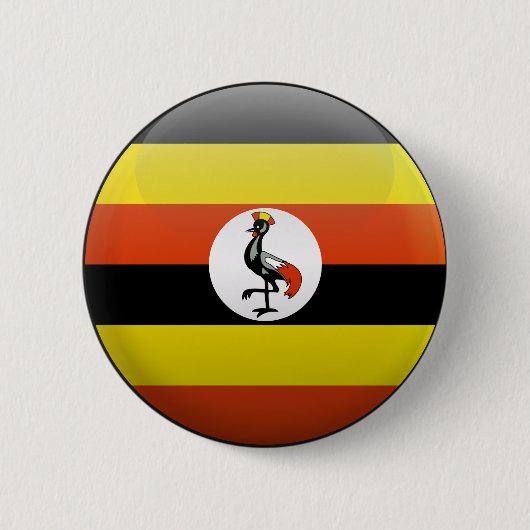 Vlag van Oeganda Ronde Button 5,7 Cm (Voorkant)