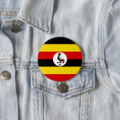 Vlag van Oeganda Ronde Button 7,6 Cm (In situ)