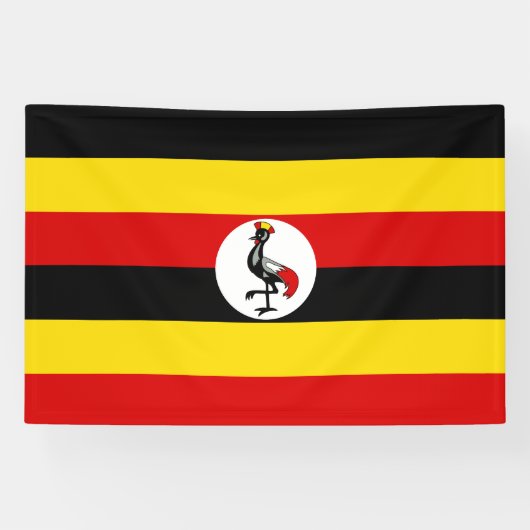 Vlag van Oeganda Spandoek (Horizontaal)