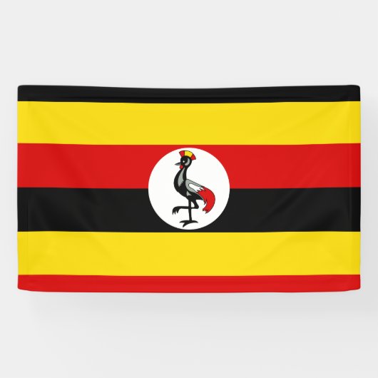 Vlag van Oeganda Spandoek (Horizontaal)