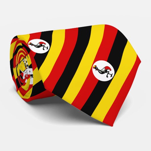 Vlag van Oeganda Stropdas (Opgerold)