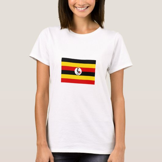 Vlag van Oeganda T-shirt (Voorkant)