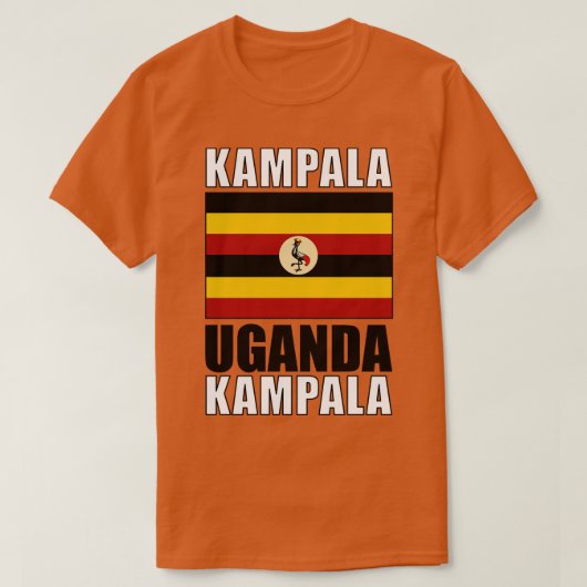 Vlag van Oeganda T-shirt (Design voorkant)