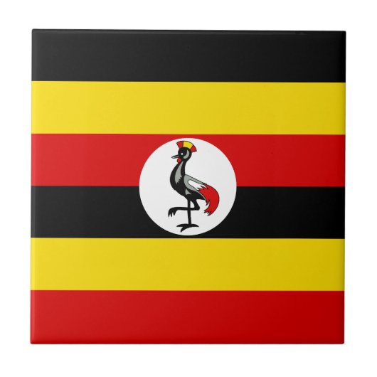 Vlag van Oeganda Tegeltje (Voorkant)