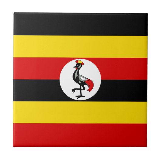 Vlag van Oeganda Tegeltje (Voorkant)