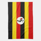 Vlag van Oeganda Theedoek (Verticaal)