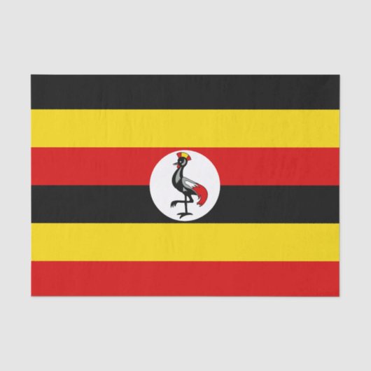 Vlag van Oeganda Tissuepapier (Voorkant)