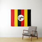 Vlag van Oeganda Wandkleed (In Situ (horizontaal))