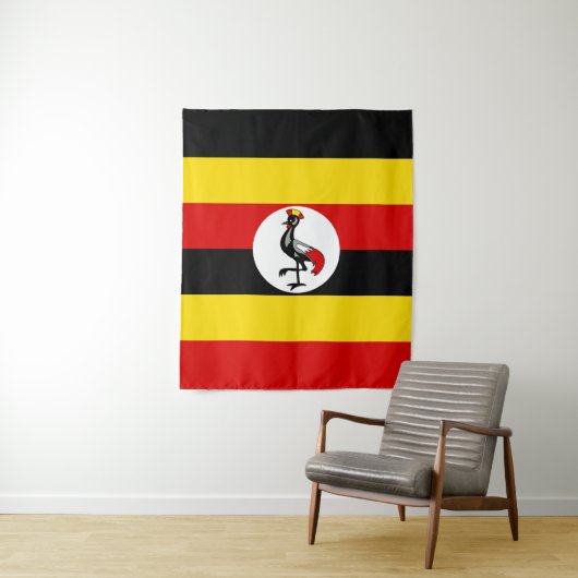 Vlag van Oeganda Wandkleed (In situ)