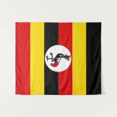 Vlag van Oeganda Wandkleed (Voorkant (horizontaal))