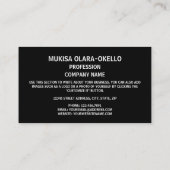 Vlag van Oeganda & Wapen, Vlag van Oeganda Visitekaartje (Achterkant)