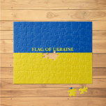 Vlag van Oekraïne 8"x10" Jigzaag Puzzle Legpuzzel<br><div class="desc">8"x10" puzzel van de vlag van Oekraïne staat in de kleuren blauw en geel. Vlag van Oekraïne-typografie. Er zijn andere grootten beschikbaar. Contact opnemen op admin@giftsyoutreasure.com</div>