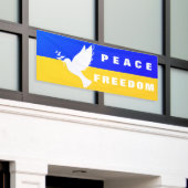 Vlag van Oekraïne Banner Dove of Peace - Vrijheid (Buitenkant Gebouw)