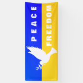 Vlag van Oekraïne Banner Dove of Peace - Vrijheid (Verticaal)