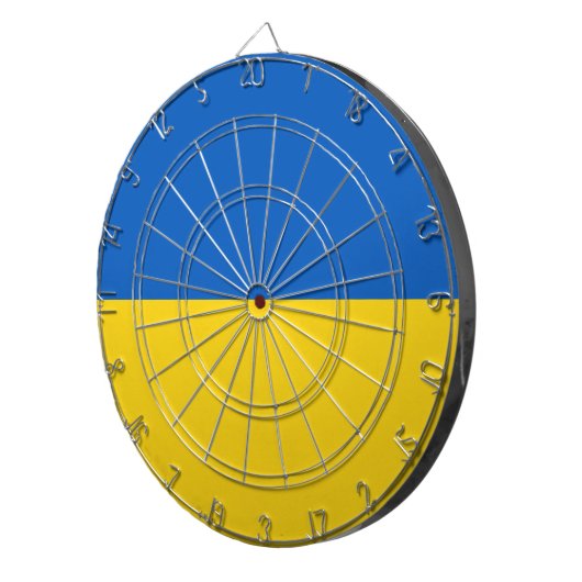 Vlag van Oekraïne Dartbord (Voorkant Rechts)