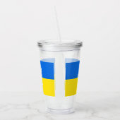 Vlag van Oekraïne - Dove of Peace - Freedom - Peac Acryl Drinkbeker (Links)