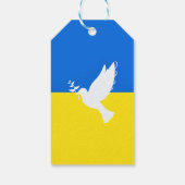 Vlag van Oekraïne - Dove of Peace - Freedom - Peac Cadeaulabel (Achterkant)