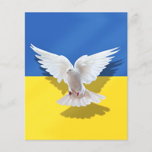Vlag van Oekraïne - Dove of Peace - Freedom - Peac Flyer (Voorkant)