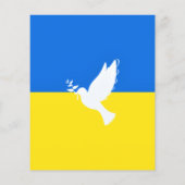 Vlag van Oekraïne - Dove of Peace - Freedom - Peac Flyer (Achterkant)