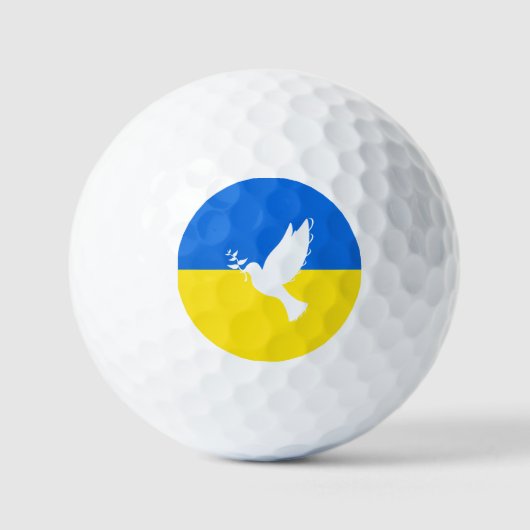 Vlag van Oekraïne - Dove of Peace - Freedom - Peac Golfballen (Voorkant)