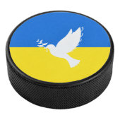 Vlag van Oekraïne - Dove of Peace - Freedom - Peac Hockey Puck (3/4)