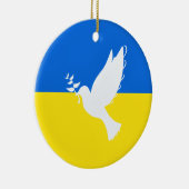 Vlag van Oekraïne - Dove of Peace - Freedom - Peac Keramisch Ornament (Rechts)