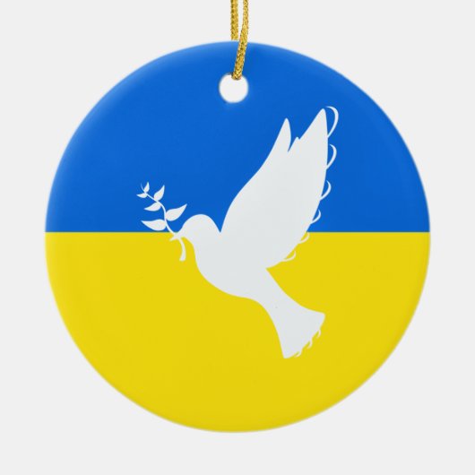 Vlag van Oekraïne - Dove of Peace - Freedom - Peac Keramisch Ornament (Voorkant)