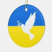 Vlag van Oekraïne - Dove of Peace - Freedom - Peac Keramisch Ornament (Links)