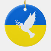 Vlag van Oekraïne - Dove of Peace - Freedom - Peac Keramisch Ornament (Achterkant)