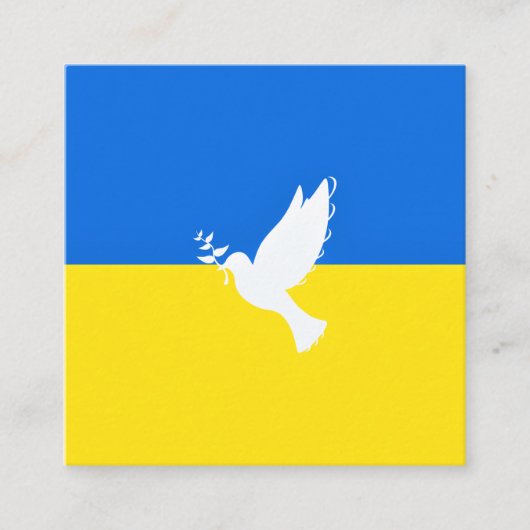 Vlag van Oekraïne - Dove of Peace - Freedom - Peac Kortingskaartje (Voorkant)