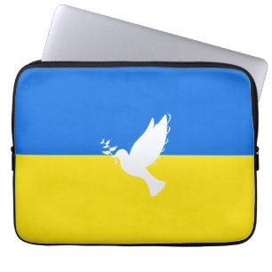 Vlag van Oekraïne - Dove of Peace - Freedom - Peac Laptop Sleeve
