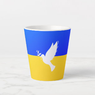 Vlag van Oekraïne - Dove of Peace - Freedom - Peac Latte Mok