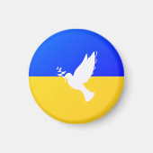 Vlag van Oekraïne - Dove of Peace - Freedom - Peac Magneet (Voorkant)