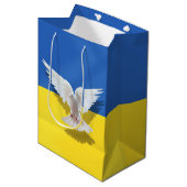 Vlag van Oekraïne - Dove of Peace - Freedom - Peac Medium Cadeauzakje (Voorkant Gekanteld)