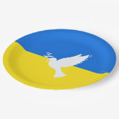 Vlag van Oekraïne - Dove of Peace - Freedom - Peac Papieren Bordje (Gekanteld)