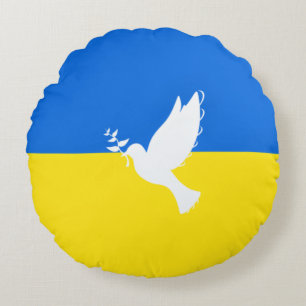 Vlag van Oekraïne - Dove of Peace - Freedom - Peac Rond Kussen