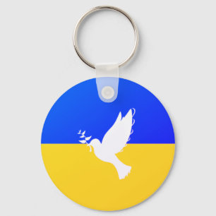 Vlag van Oekraïne - Dove of Peace - Freedom - Peac Sleutelhanger