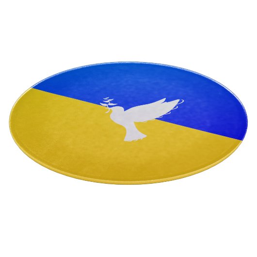 Vlag van Oekraïne - Dove of Peace - Freedom - Peac Snijplank (Hoek)