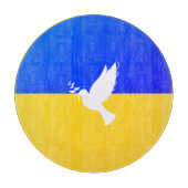Vlag van Oekraïne - Dove of Peace - Freedom - Peac Snijplank (Voorkant)