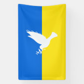 Vlag van Oekraïne - Dove of Peace - Freedom - Peac Spandoek (Verticaal)